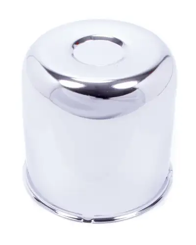 Gorilla Push Through Hub Cover Closed End 4.9" Wheel Bore Steel Chrome Plated Bulk HC203