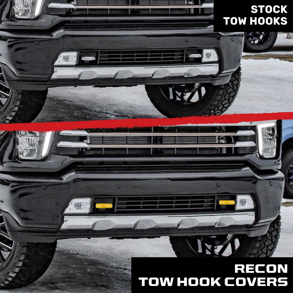 Chevy 20-25 Silverado 1500 Tow Hook Covers 2-Piece Set of Silicone Covers Standard & LED Options - Multiple Colors product image