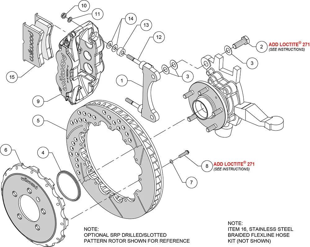 2005 - 2014 Audi, Volkswagen Forged Narrow Superlite 6R Big Brake Front Brake Kit (Hat) - 140-12789 product image