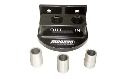 Moroso Remote Spin on Oil Filter Mount For 13/16 in 3/4 in 22 mm Oil Filters