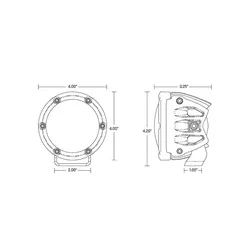 Rigid 360-Series 4 Inch Round LED Off-Road Spot Beam Pattern For Moderate Speed (20-50 Mph) And Rgbw Backlight Pair product image