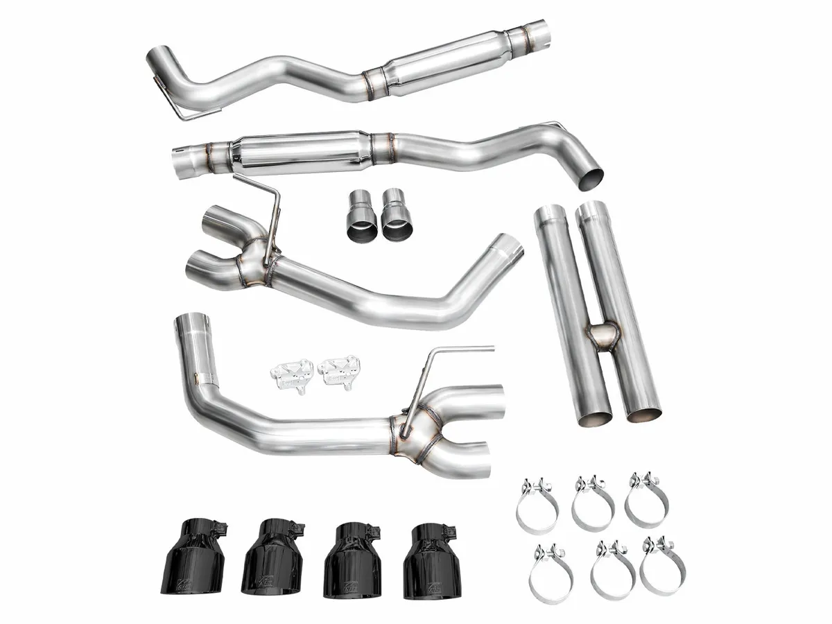 AWE SwitchPath™ Exhaust for S650 Ford Mustang GT Fastback - Quad Chrome Silver Tips product image