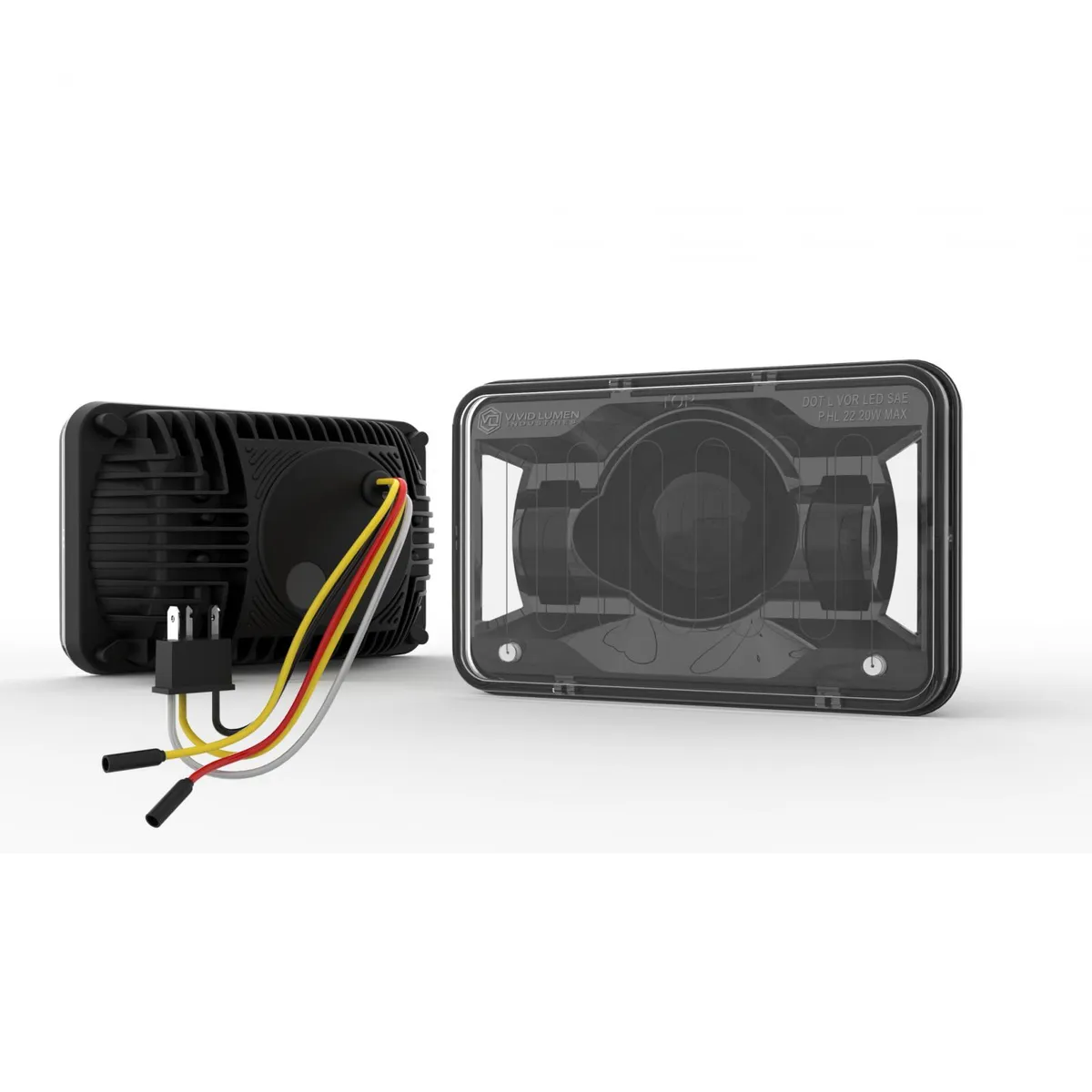 Triple Threat Heated 4x6 Low Beam Black product image