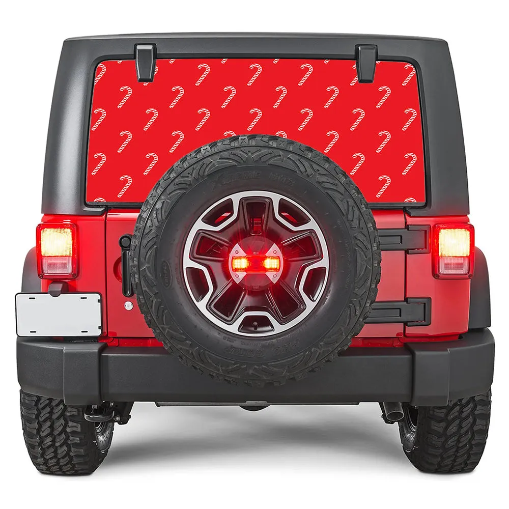 Candy Cane Paper Rear Window Decal product image
