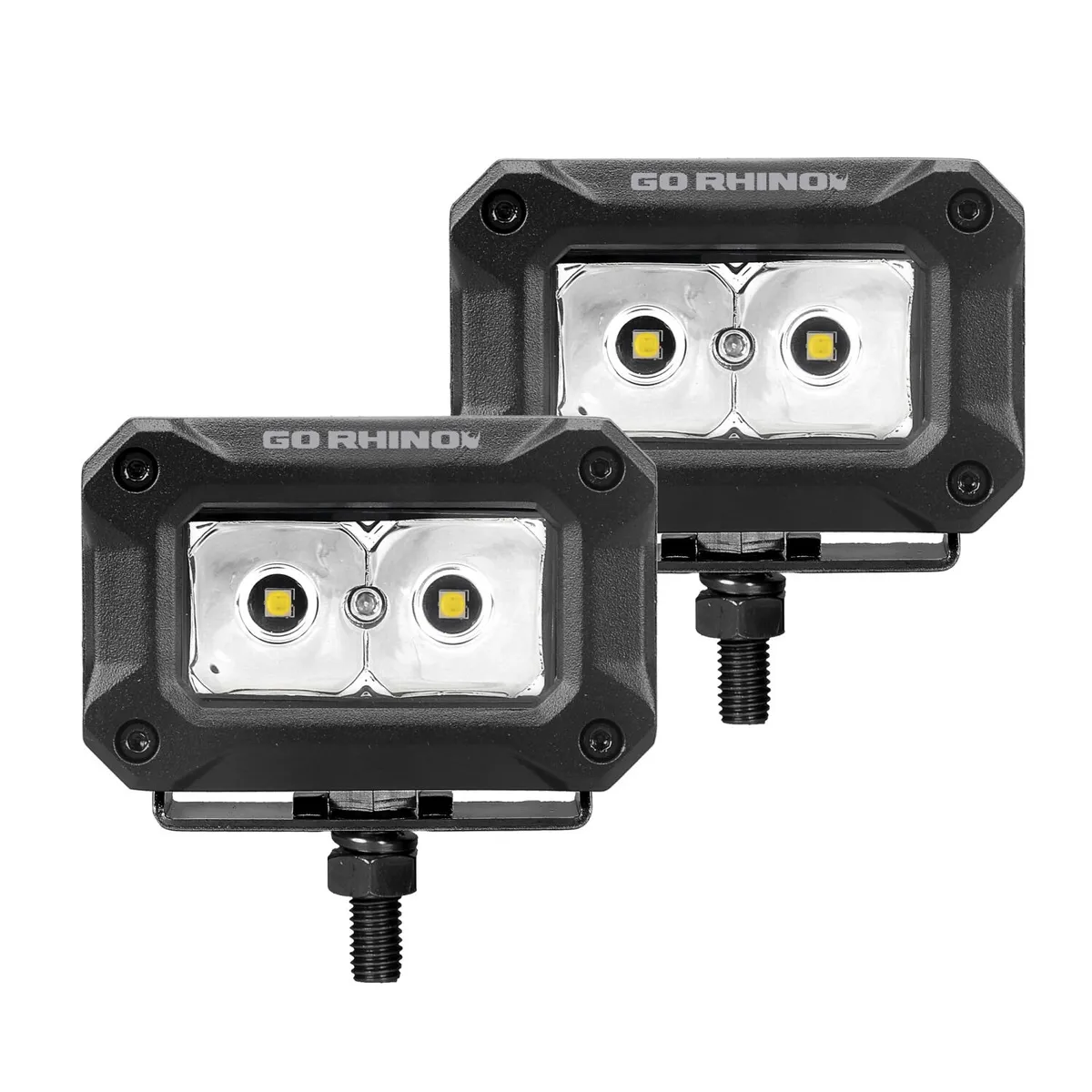 Go Rhino 751003023SBS Bright Series - 3x2 Rectangular LED Spot Lights, Pair product image