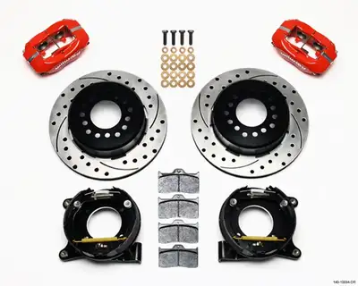 Wilwood Brakes Wilwood FDLI PS Park Brake Kit Drilled Red Chevy C-10 2.42 Offset 5-lug
