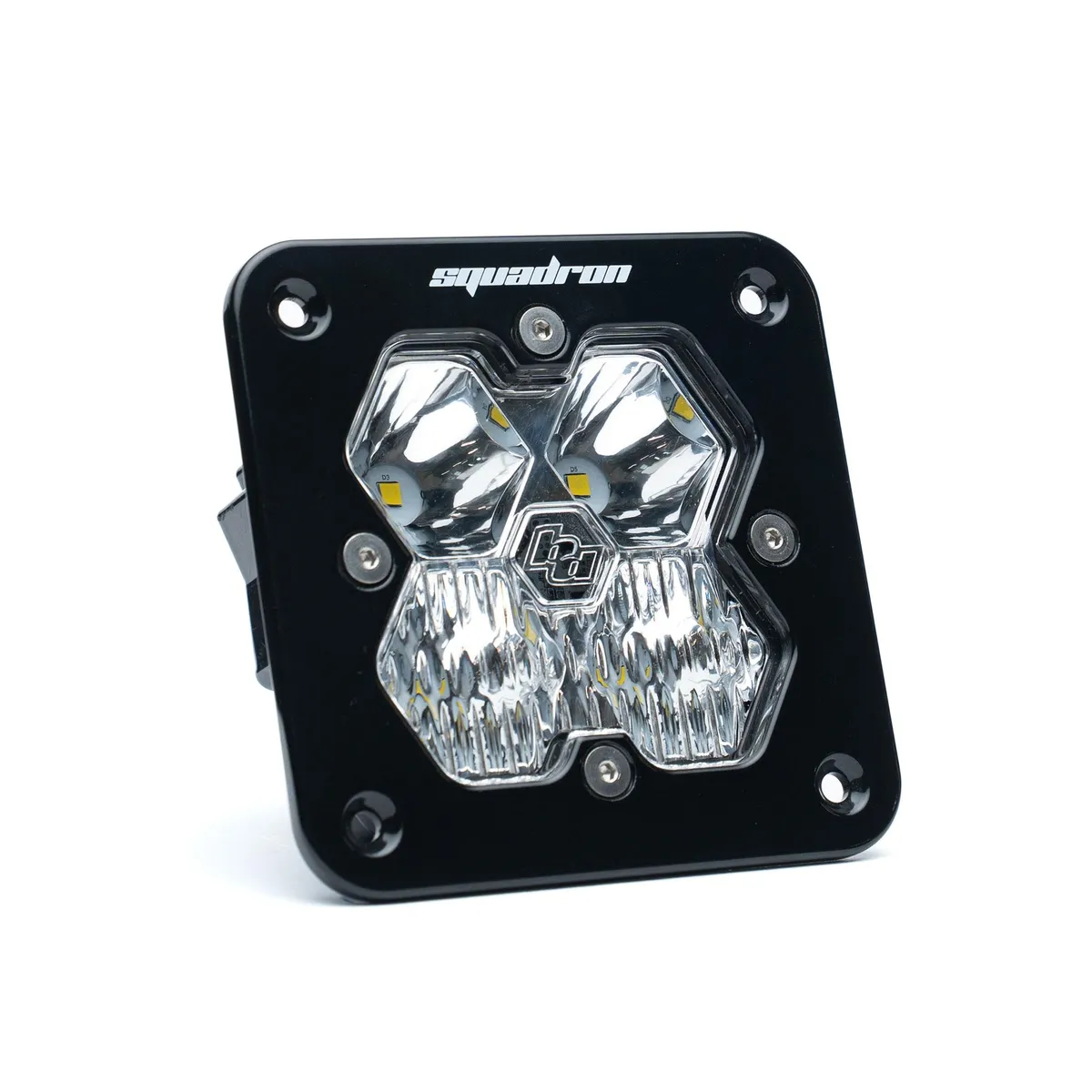 Squadron 2.0 Sport Black Flush Mount LED Auxiliary Light Pod Universal Clear Driving/Combo Baja Designs product image