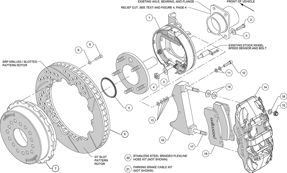 2005 - 2014 Ford AERO4 Big Brake Rear Parking Brake Kit - 140-13686 product image