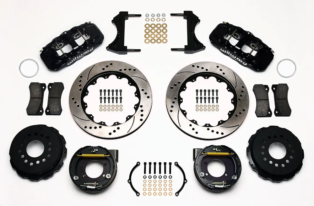 Wilwood AERO4 Rear P-Brake Kit 14.00in Drilled Ford 8.8 w2.5in Offset-5 Lug product image