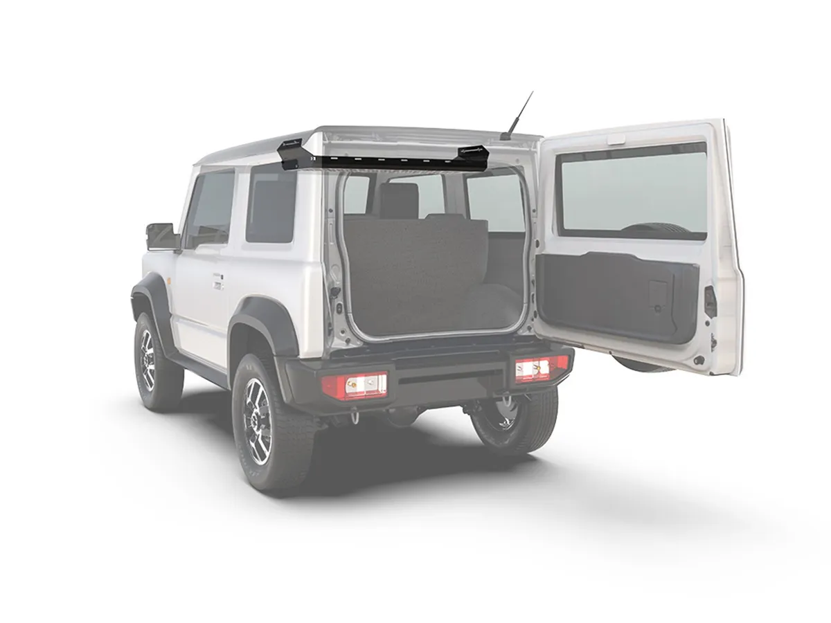 Cargo Storage Interior Rack; Incl. Internal Cargo Tray; 2 Mounting Bracket; Hardware Kit; Black Powder Coated Aluminum; product image