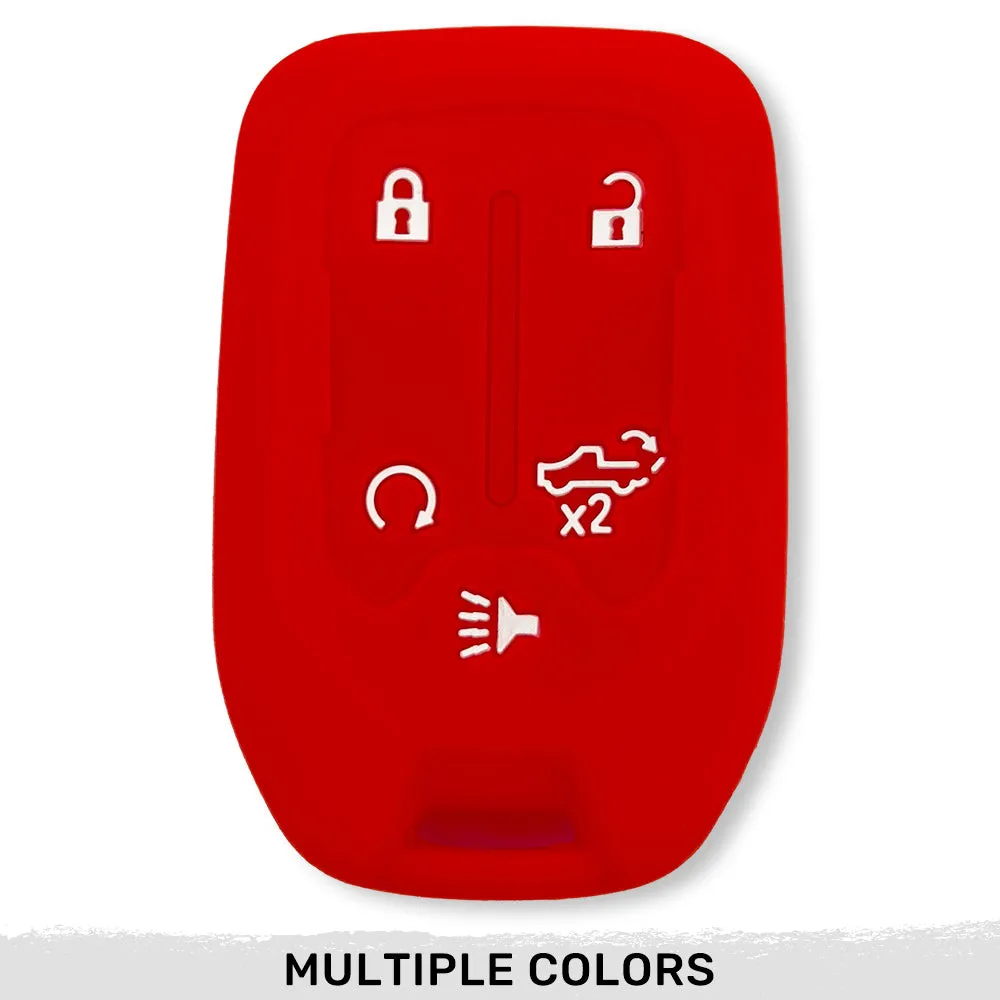 GMC & Chevy 19-21 Sierra & Silverado 1-Piece 100% Silicone Rubber Key Fob Cover - Multiple Colors product image
