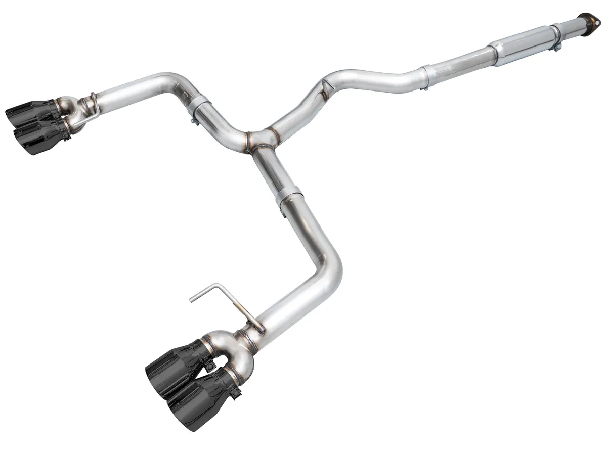AWE Track Edition Axleback Exhaust for VB Subaru WRX - Diamond Black Tips 3020-43424 product image