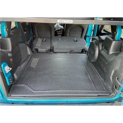 Armorlite 18-23 JLU 4DR cargo set cargo mat closeout wheelhouse covers WITH subwoofer mesa smoke