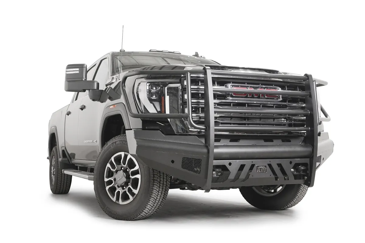 24c Sierra 2500/3500hd Steel Elite Sensor Front Bumper w/ Full Guard Matte Black product image