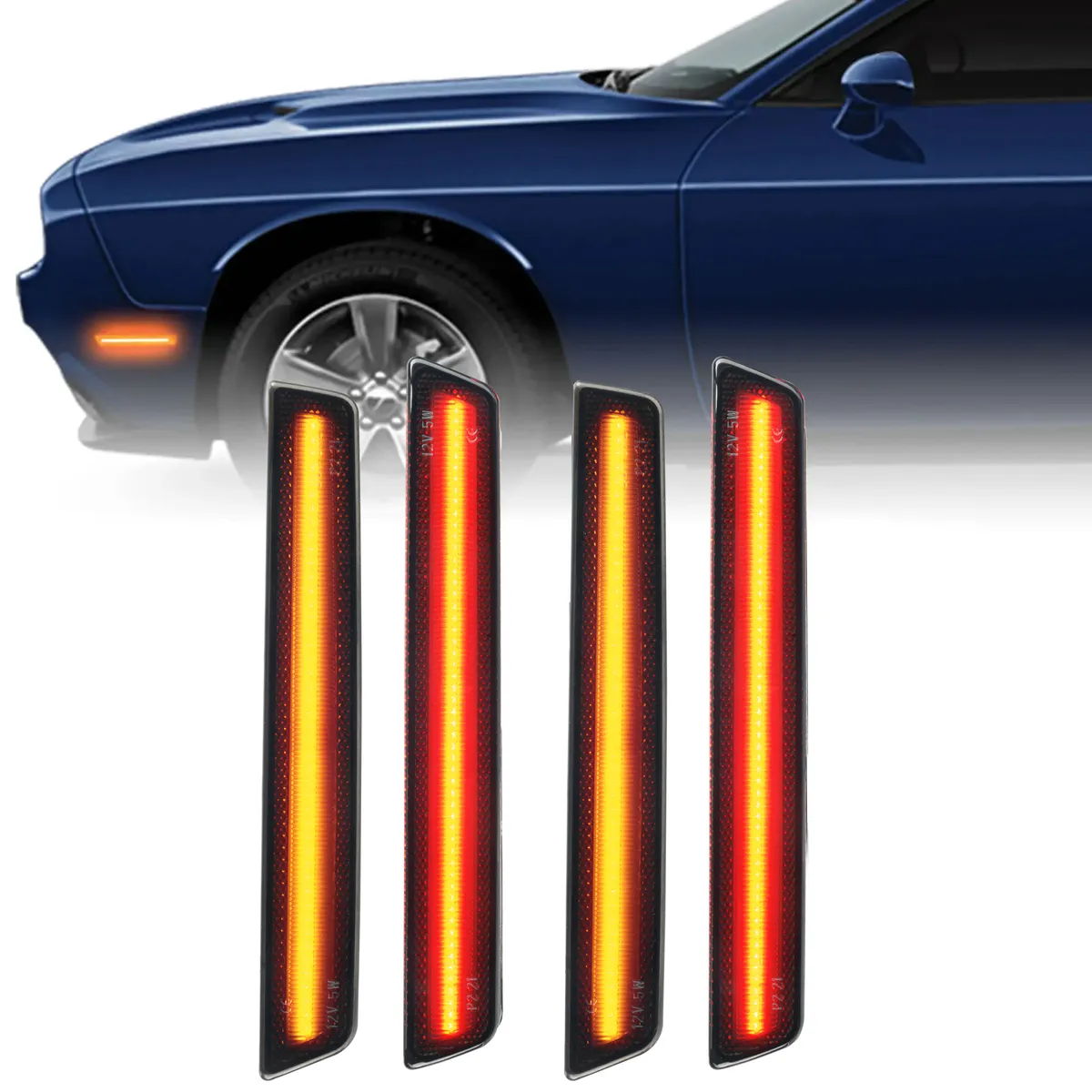 9860-020 - 2015-2018 Dodge Challenger ORACLE Concept Sidemarker Set - Tinted - No Paint product image
