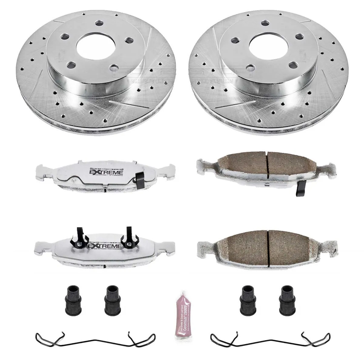 Z26 Street Warrior Upgrade Kit: Drilled/Slotted Rotors; Carbon-Fiber Ceramic Pads W/Hardware product image