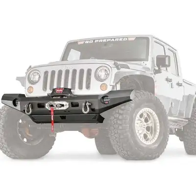 Warn WARN - Full Width Version; One Piece Design; Direct-Fit; Mounting Hardware Included; With Grille Guard; With Internal Winch Mount; With Shackle Mounting Tabs