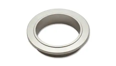 Vibrant Performance Turbo Inlet Flange; 76.2mm Flange O.d.; 3.6mm Apex w; 59.5mm Crmd.; 1mm Crmdh; 54.2mm Port Id; 16.8mm Thickness; For Garrett Gt/Gtx30/35 And Garrett G25-550/660; Stainless Steel;