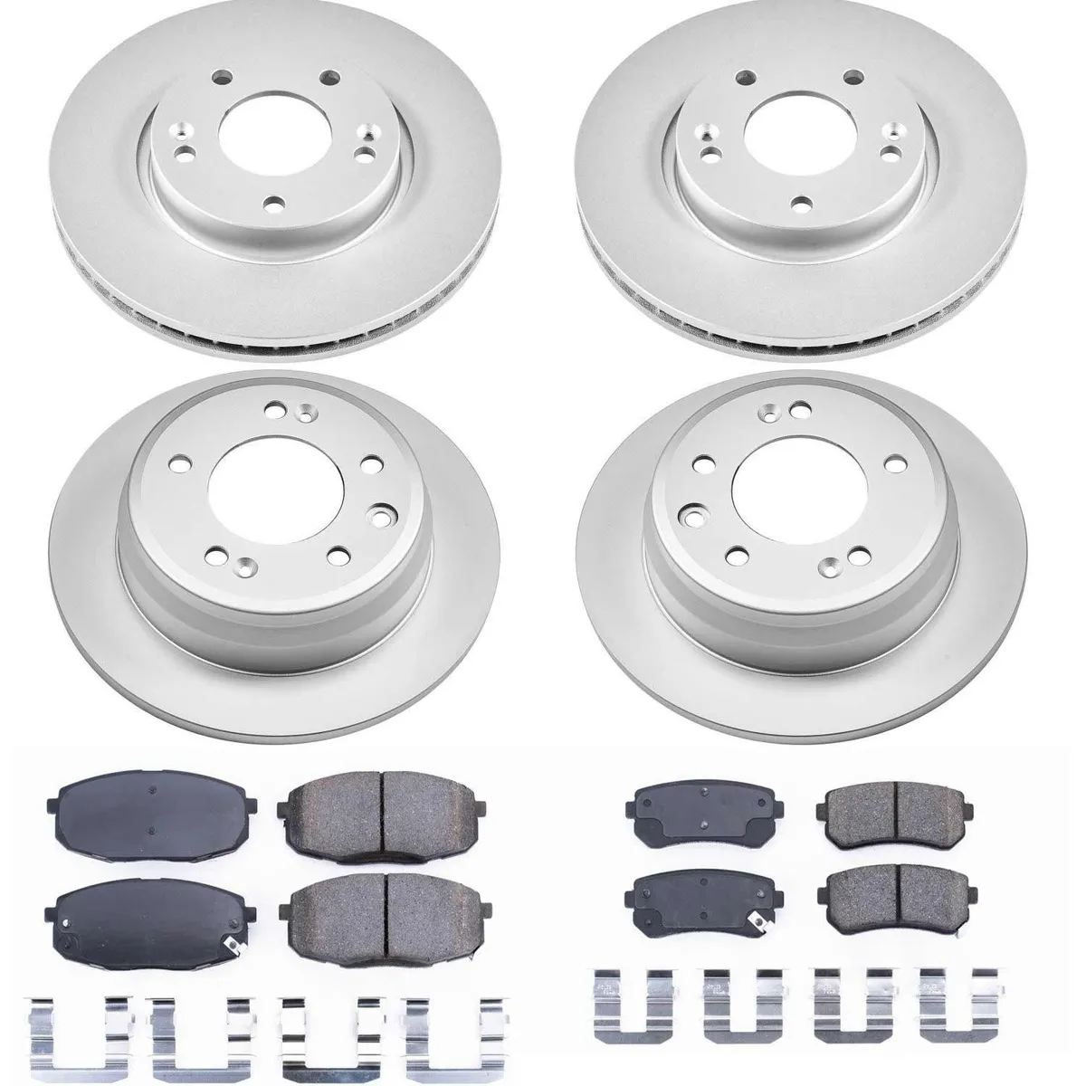 Z17 Geomet Coated Rotor Kit: Genuine Geomet Fully Coated Rotors; Ceramic Pads W/Hardware product image