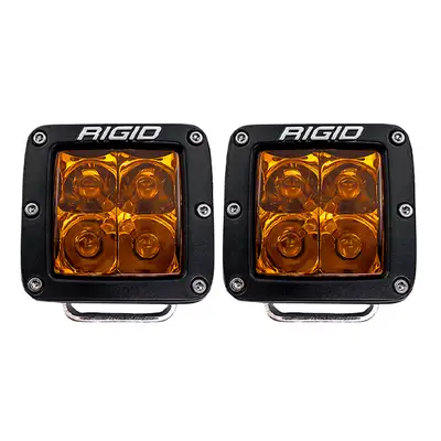 RIGID Industries Rigid Industries D-Series LED Spot Lights w/ Amber PRO Lens - Pair