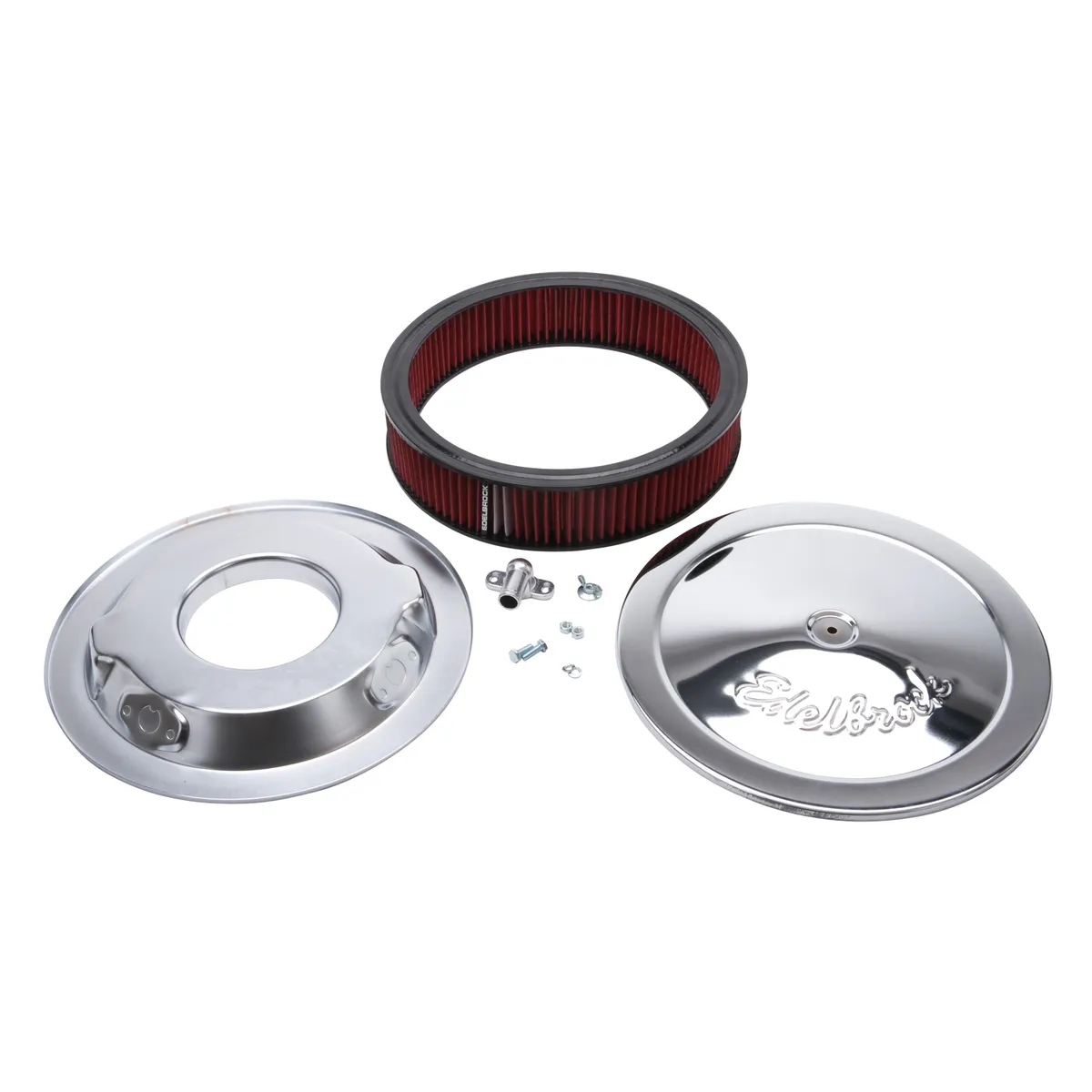 Air Cleaner, Pro-Flo Series, Round, 14 In. Diameter, Cloth Element, Chrome product image