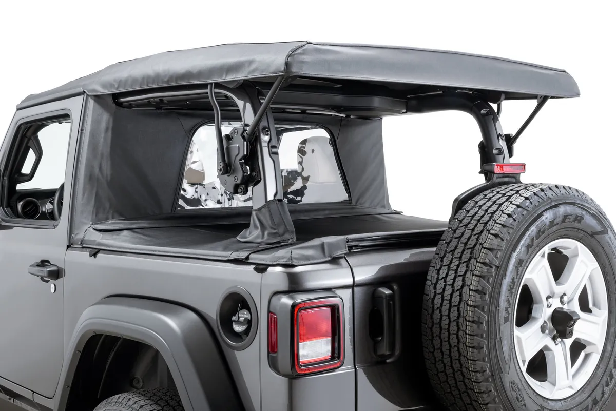 Wind Stopper Plus/Tonneau Cover Ultimate Combo 2018-2024 Jeep JL Wrangler 2Dr Soft Top Models MasterTwill MasterTop product image