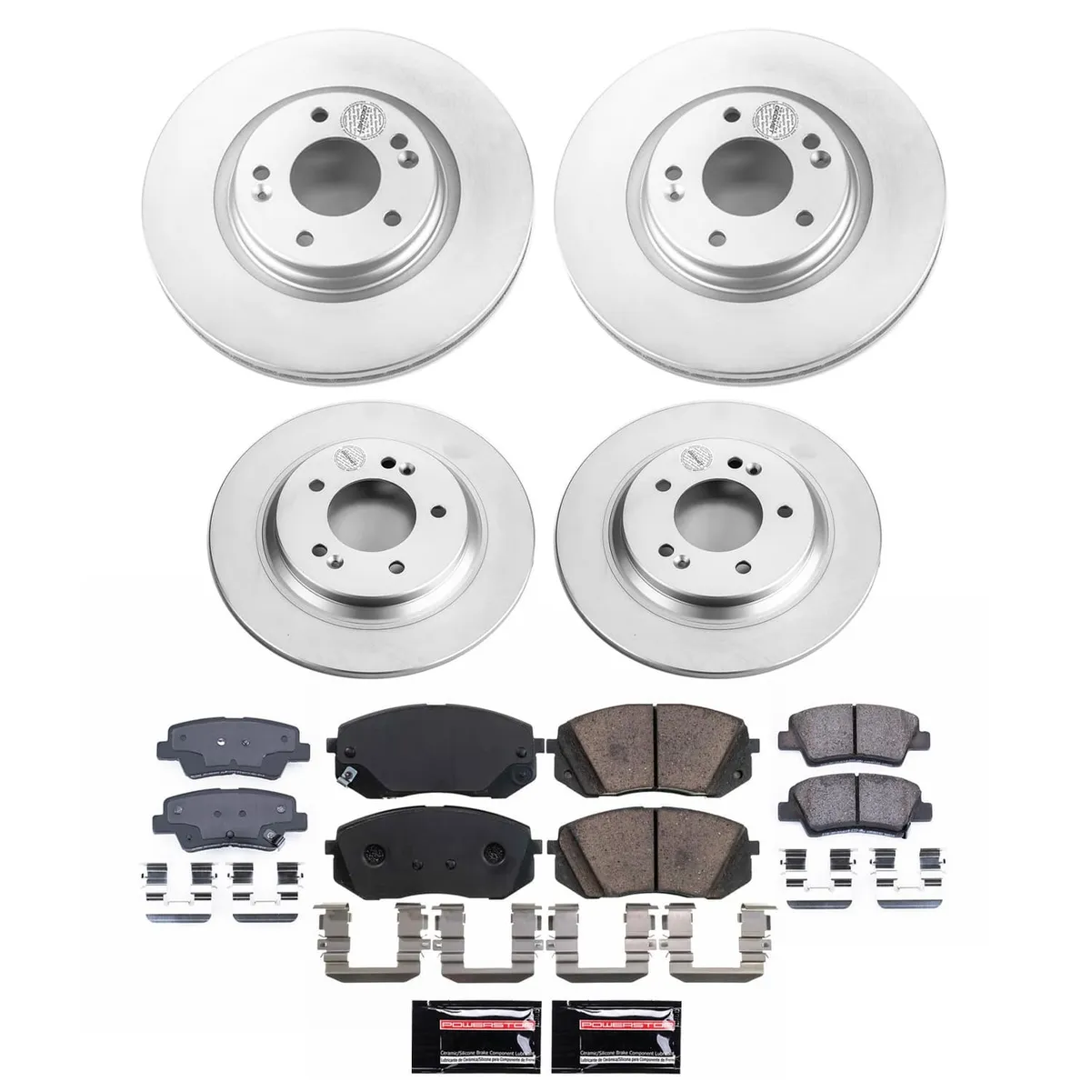 Z17 Geomet Coated Rotor Kit: Genuine Geomet Fully Coated Rotors; Ceramic Pads W/Hardware product image