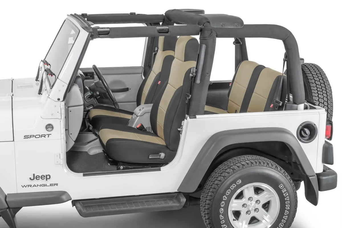 Jeep Wrangler Neoprene Seat Covers for 03-06 Jeep Wrangler TJ Tan Diver Down product image