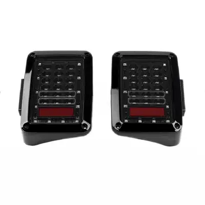 Quake LED Quake LED - QPU912 - Jeep JK 6x8 Inch 25 Watt Blackout I Tail Light Tempest Series for 2007-2017 Jeep Wrangler