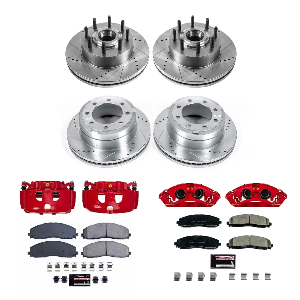 Z23 Evolution Sport Upgrade Kit: Drilled/Slotted Rotors; Carbon-Fiber Ceramic Pads; Powder Coated Calipers product image