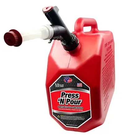 VP Racing Fuels vp Racing Fuels 3839 Press n Pour Gas Can 5 Gallon