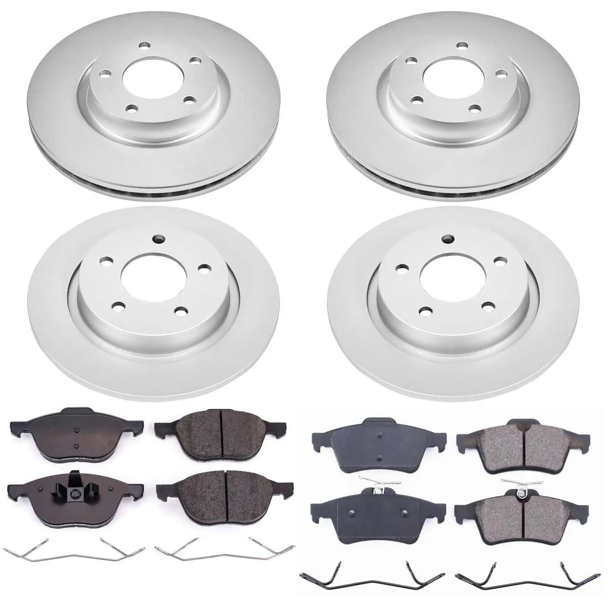 Z17 Geomet Coated Rotor Kit: Genuine Geomet Fully Coated Rotors; Ceramic Pads W/Hardware product image