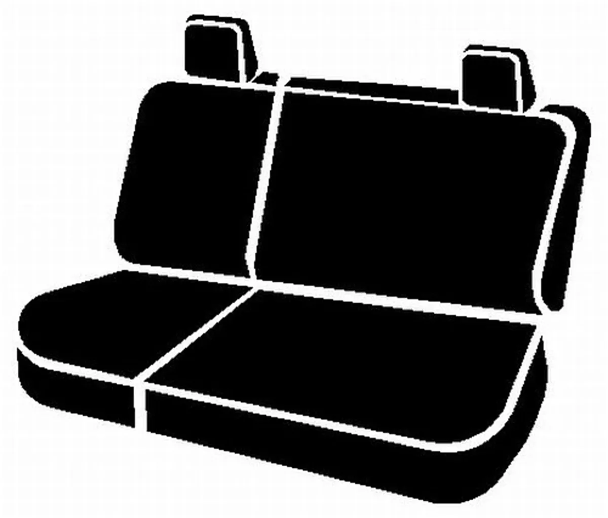 Seat Protector™ Custom Seat Cover; Poly-Cotton; Black; Split Seat 60/40; Adjustable Headrests; product image
