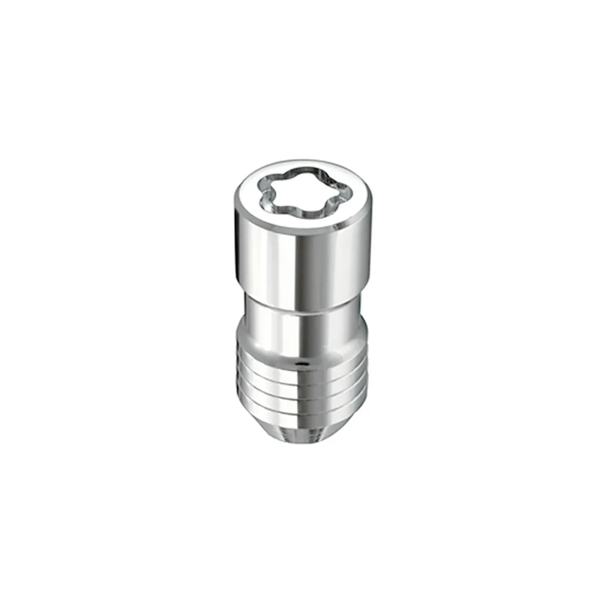 Wheel Lock Set M12x1.75 Nut Cone Seat Dual 19mm & 21mm Hex 1.815 in Oal Chrome product image