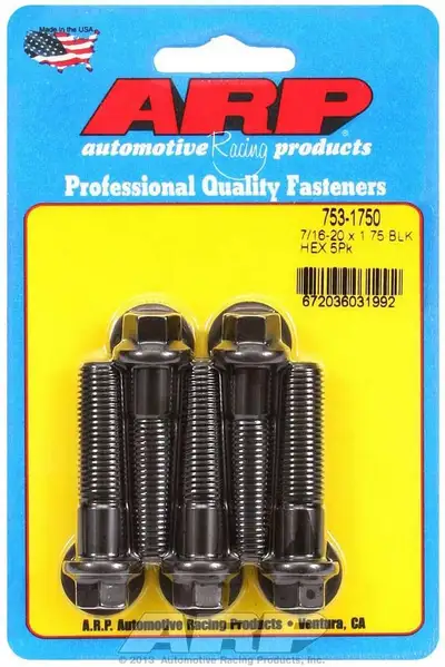 ARP Auto Racing 7/1620 x 1.750 Hex Black Oxide Bolts