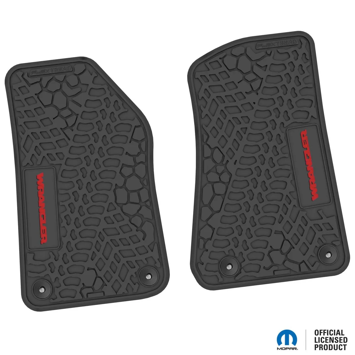 18-24 Jeep JL 2 Dr Front -Tire Tread/Scorched Earth Scene w/ Wrangler Insert - Black w/ Red Insert product image