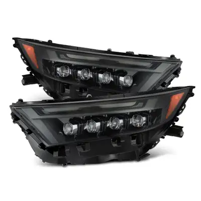 AlphaRex LED Projector Headlights Alpha-Black w Activation Light Sequential Signal Switchback DRL
