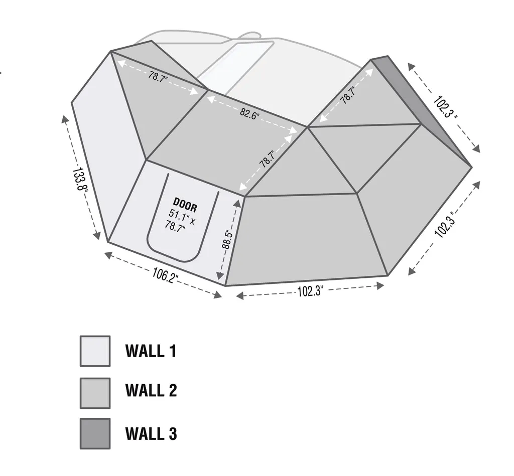 Overland Vehicle Systems Nomadic Awning Wall 3, Driver Side Mount product image