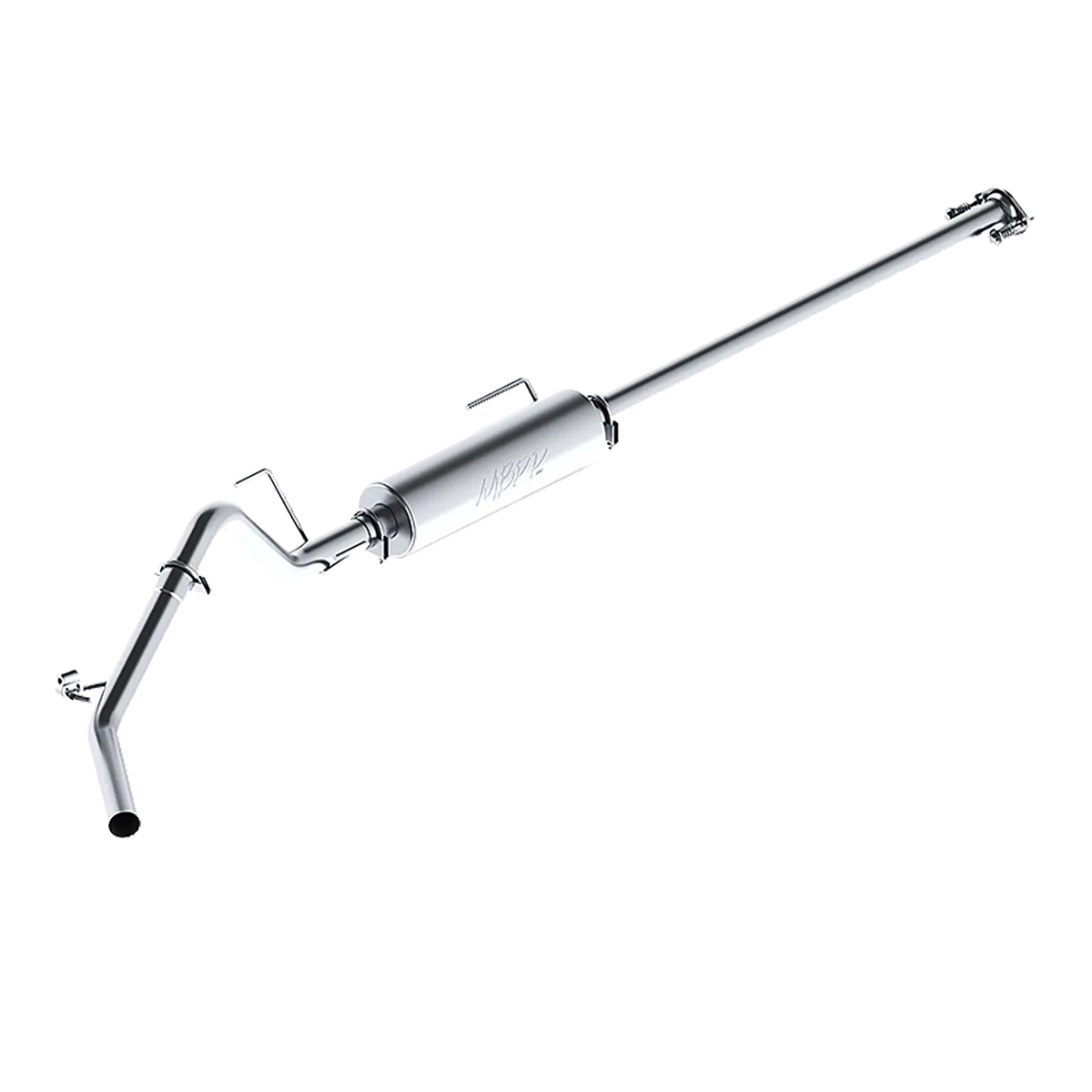 Armor Lite Cat Back Exhaust System; 2.5 in.; Incl. Extension Pipe/Muffler/Over Axle Pipe/Tailpipe/Hardware; No Tip Incl.; Single Side Exit; Aluminized; product image