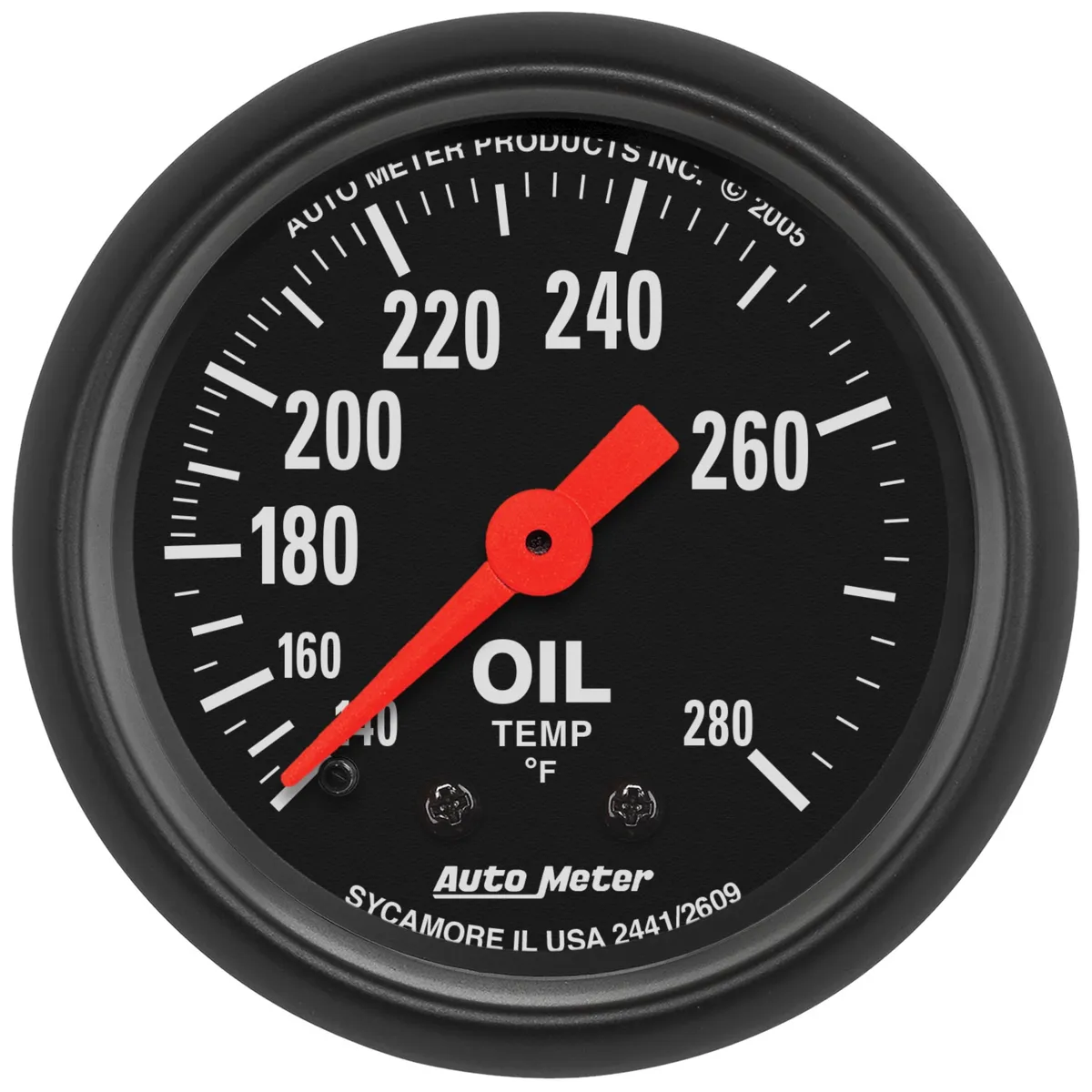 Gauge, Oil Temp, 2 1/16", 140-280?F, Mechanical, Z Series product image