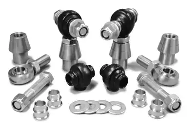 Steinjager Steinjäger Heims, Nuts, Bungs, Inserts and Boots Rod End Kits 3/4-16 RH and LH Chrome Moly Housing, Nylon Race Fits 1.750 x 0.120 Tubing 4 Rod Ends