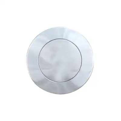 Lokar Horn Button; Fits w/Vette Wheel Steering; Billet Aluminum; Single Contact; Smooth; Polished;