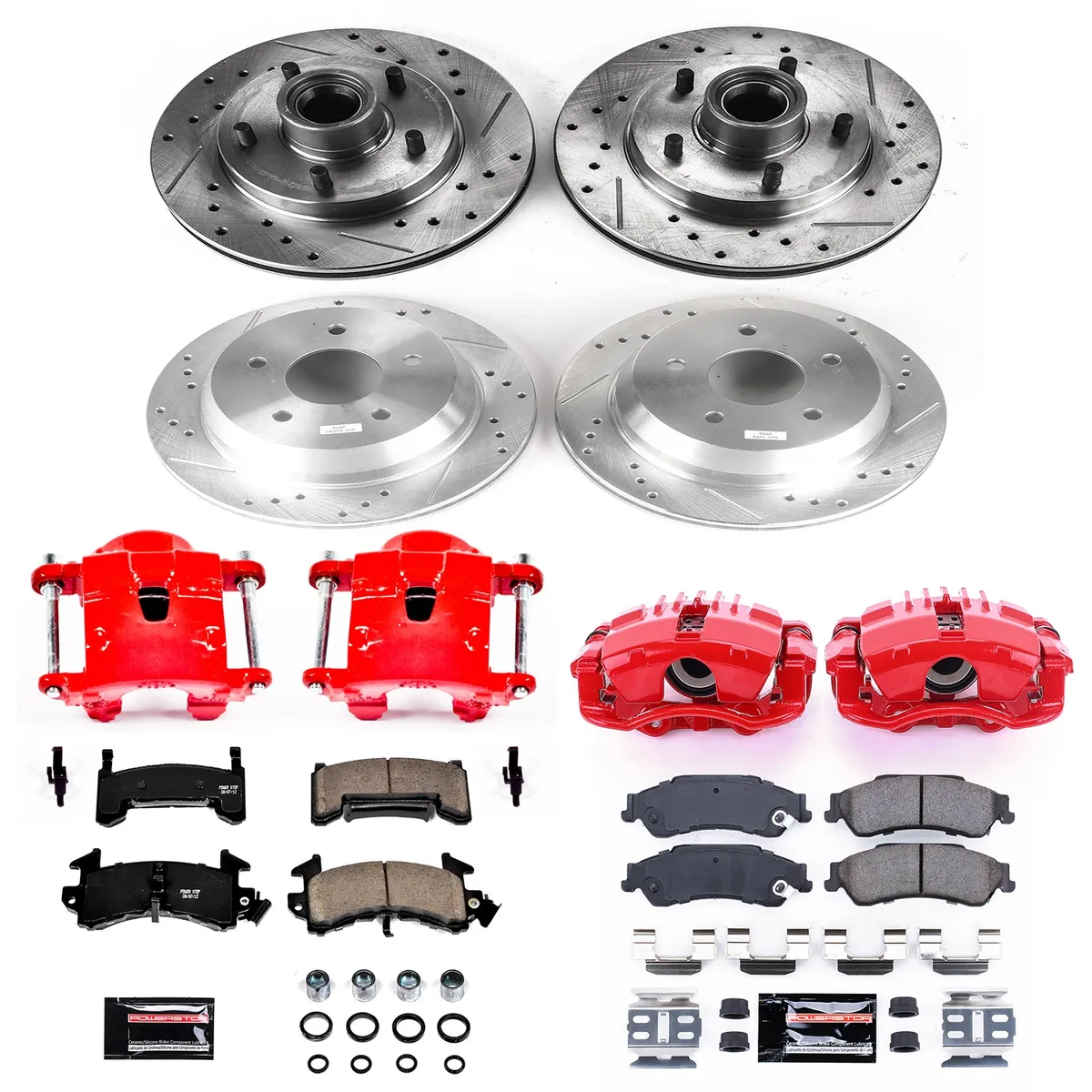 Z23 Evolution Sport Upgrade Kit: Drilled/Slotted Rotors; Carbon-Fiber Ceramic Pads; Powder Coated Calipers product image