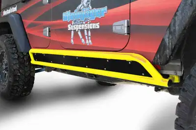 Steinjager Steinjäger Armor Wrangler JK 2007-2018 Rock Sliders Phantom Frame for 4 Door Models Neon Yellow