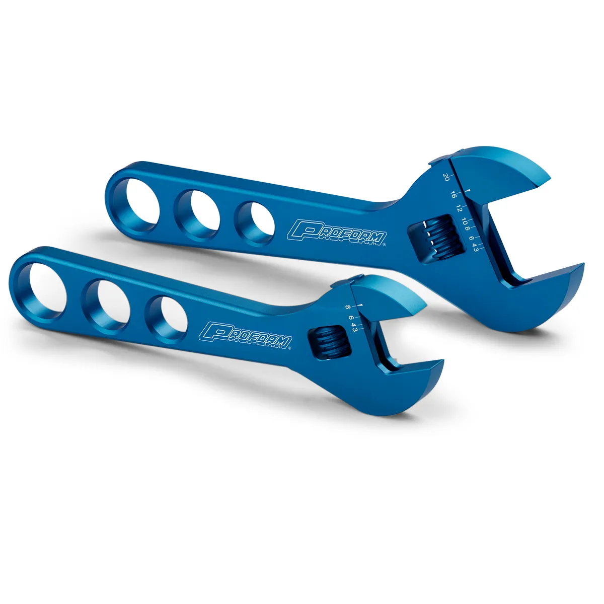 Adjustable AN Fitting Wrench Set Aluminum Blue Anodized Complete Set Proform product image