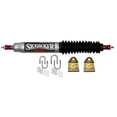 Skyjacker Steering Stabilizer Single Kit Silver w/Black Boot 97-06 Jeep Wrangler 97-06 Jeep TJ Skyjacker