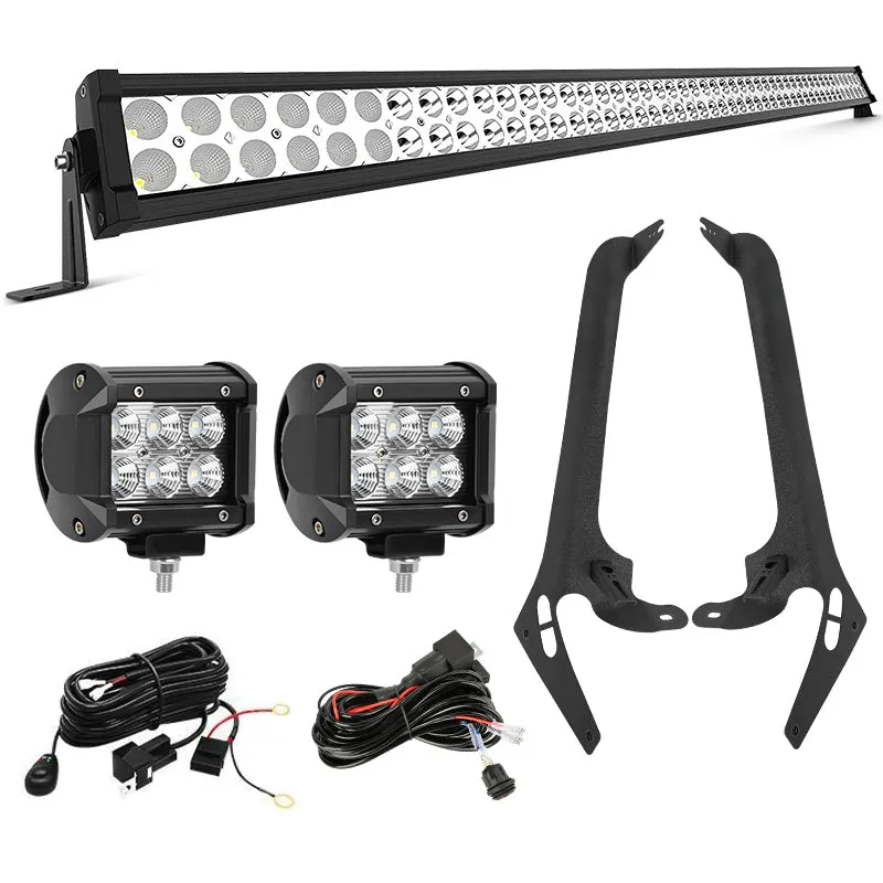 "52"" Jeep Light Bar & Pods & Brackets for 2018-Later Wrangler JL JLU & Gladiator | Prevail Series" product image