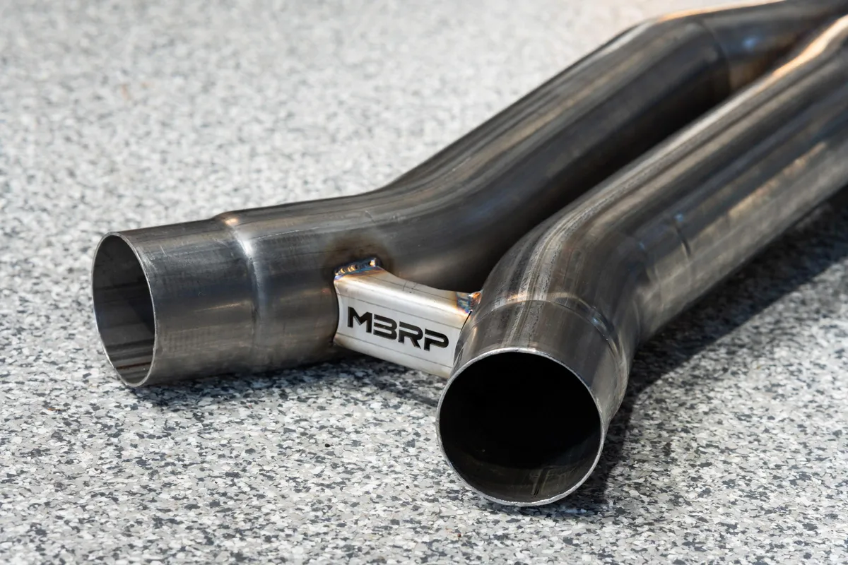 Armor Pro Resonator Bypass; 3 in.; Incl. Front Pipe Assembly/X-Pipe Assembly/Hardware; T304 Stainless Steel; product image