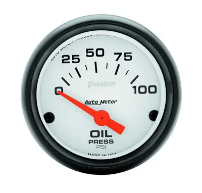 AutoMeter Gauge, Oil Pressure, 2 1/16", 100psi, Electric, Phantom