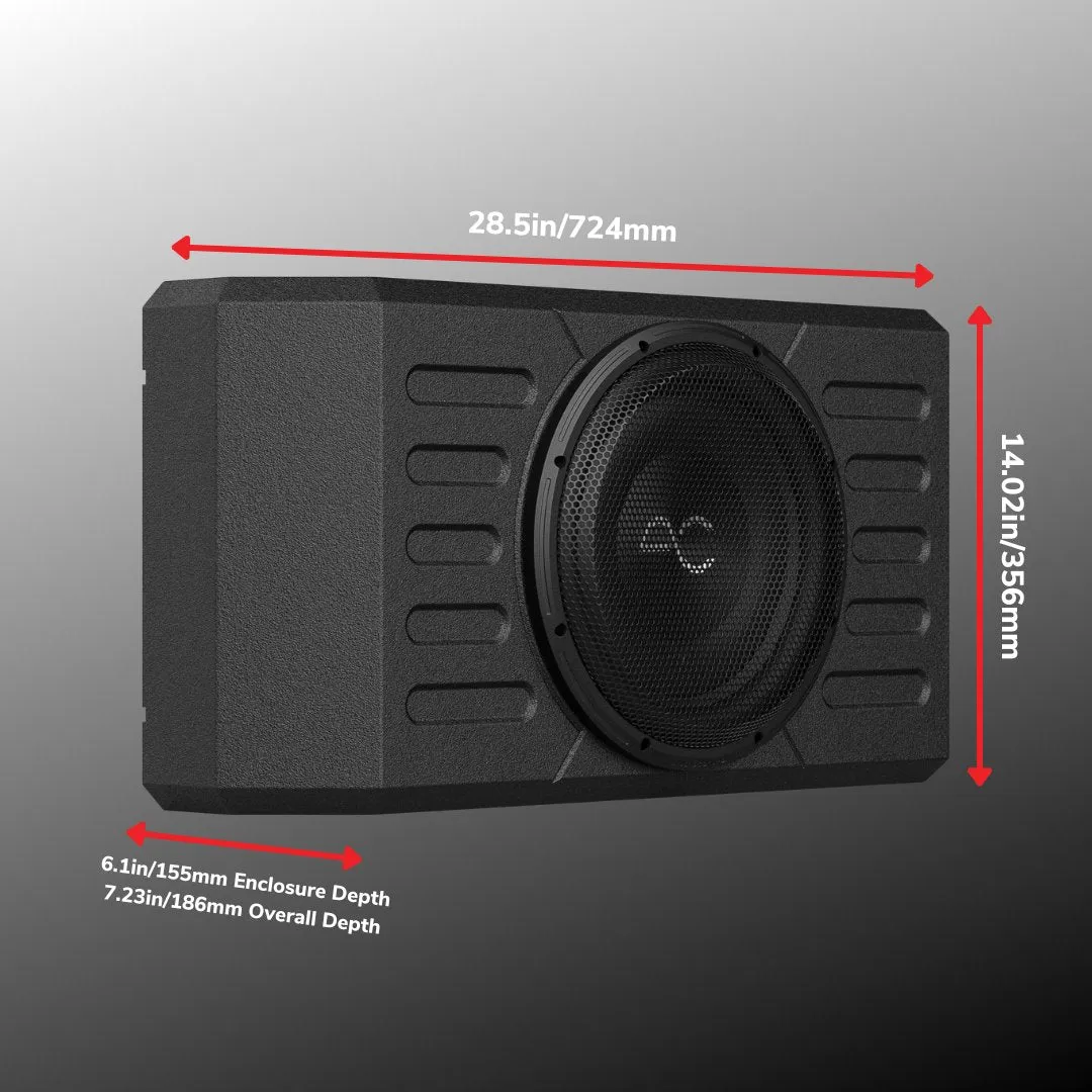 Jeep Wrangler JK/JL 12" Swing Gate-Mounted 400 Watt (RMS) Loaded Sealed Subwoofer Box Enclosure by AudioControl product image